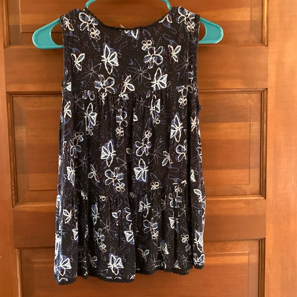 Blue Floral Tank Top - Picture 2 of 2